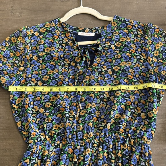 Skies are Blue Daisy Print Pleated Mini Dress - Picture 7 of 12